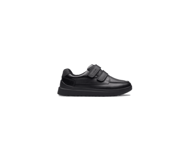 CLARKS Keelan Flare Black Leather Youth