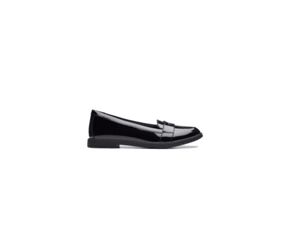 CLARKS SCALA LOAFER YOUTH BLACK PATENT