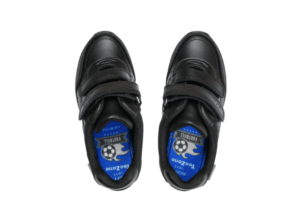 ACE Black Football Boys' School Shoes