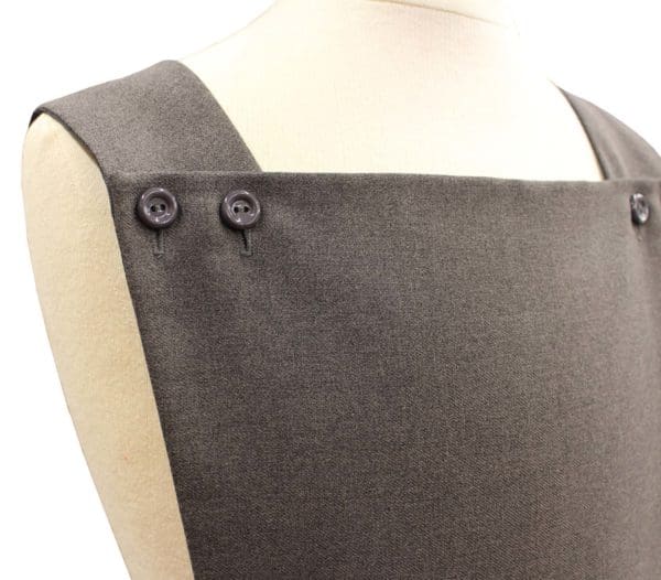 Grey Square Neck Pinafore Dress - Image 2